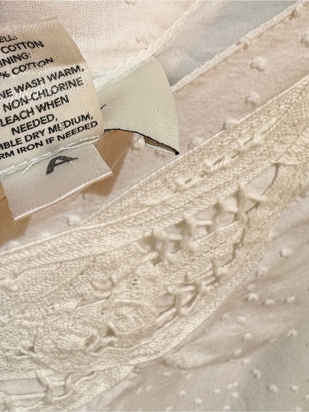 LOFT White Cotton Tank Dress with Crochet Lace Trim - Picture 5 of 6